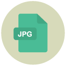 JPG Flat Round Icon