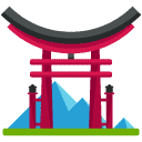 Japanese Gate Flat Icon