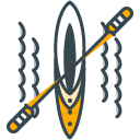 Kayak filled outline Icon