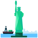Lady Liberty Flat Icon