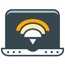Laptop filled outline Icon
