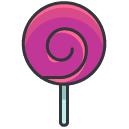 Large Lollipop Filled Outline Icon