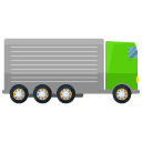 Large Lorry Transportation Truck Flat Icon