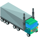 Large Lorry Truck Isometric Icon