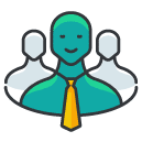 Leadership and Coaching Filled Outline Icon