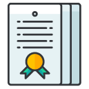 Legal Documentation Filled Outline Icon