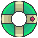 Life Preserver Filled Outline Icon