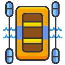 Life Raft Filled Outline Icon