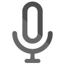 Line Microphone Flat Icon