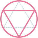 Line Sacred Geometry Flat Icon
