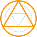 Line Triangle Flat Icon