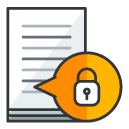 Lock Document Filled Outline Icon