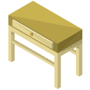 Long Table with Drawer Isometric Icon