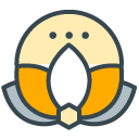Lotus filled outline Icon