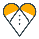 Love filled outline Icon