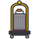 Luggage Carrier Filled Outline Icon