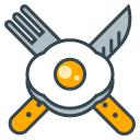 Lunch filled outline Icon