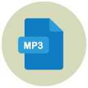 MP3 Flat Round Icon