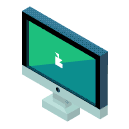 Mac Monitor Isometric Icon