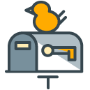 Mailbox filled outline Icon