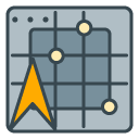 Maps filled outline Icon