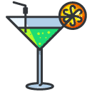 Martini Filled Outline Icon