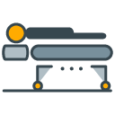 Massage Table filled outline Icon