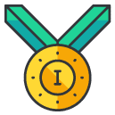 Medal Filled Outline Icon