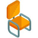 Metal Chair Isometric Icon