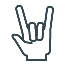 Metal filled outline Icon