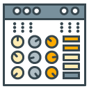Mixer filled outline Icon