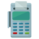 Mobile Credit Card Machine Flat Icon
