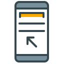 Mobile Preview filled outline Icon