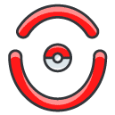 Moltros Pokeball Filled Outline Icon