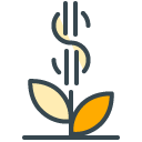 Money Growth filled outline Icon