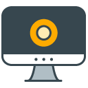Monitor filled outline Icon