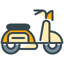 Moped filled outline Icon