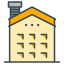 Motel filled outline Icon