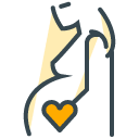 Mother Love filled outline Icon