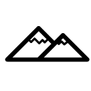 Mountains line Icon