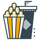 Movie Snack filled outline Icon