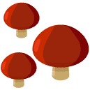 Mushrooms Isometric Icon