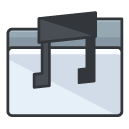Music Folder Filled Outline Icon
