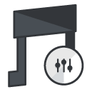 Music Settings Filled Outline Icon