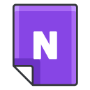 N Filled Outline Icon