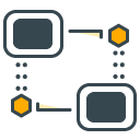 Network filled outline Icon