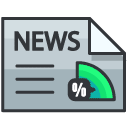News Article Filled Outline Icon