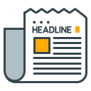 News filled outline Icon