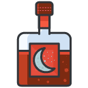 Night Cap Filled Outline Icon