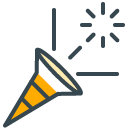 fire crackers filled outline Icon